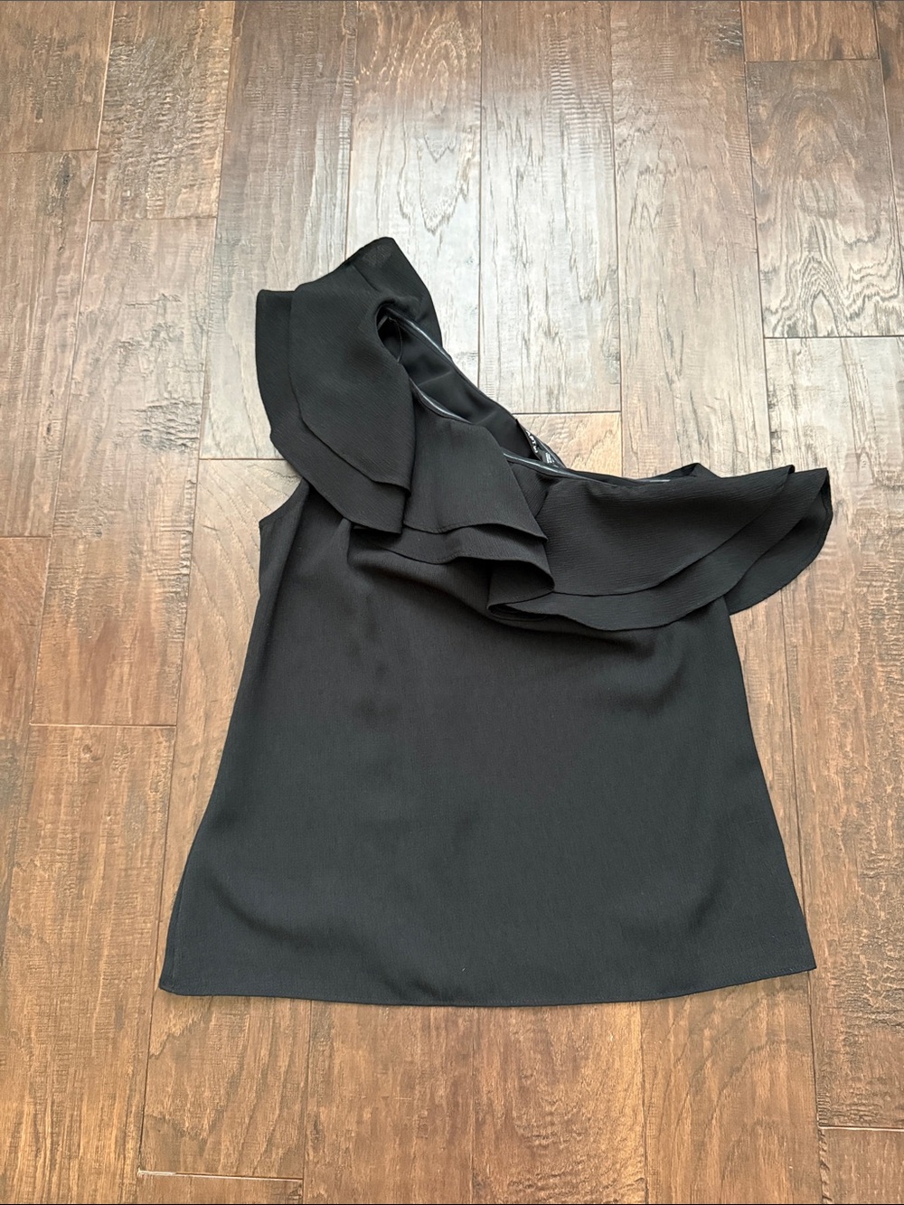 Apt. 9 Black Women's Top with One-Shoulder Detail